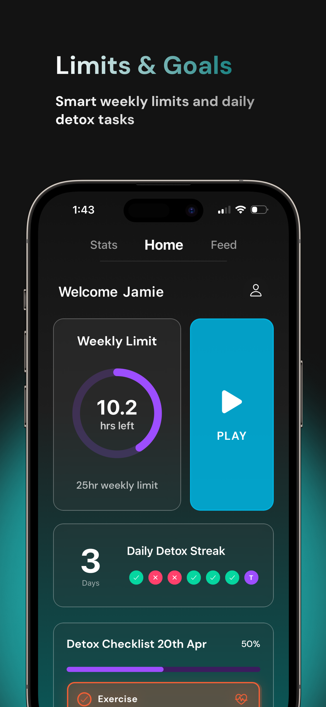 Limits & Goals feature